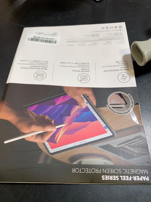 Photo 1 of ESR for iPad Pro 11 Inch M4 Paper-Feel Magnetic Screen Protector 2024, Write and Draw Like on Paper, Detachable and Reusable, Compatible with Tempered Film, Matte Finish