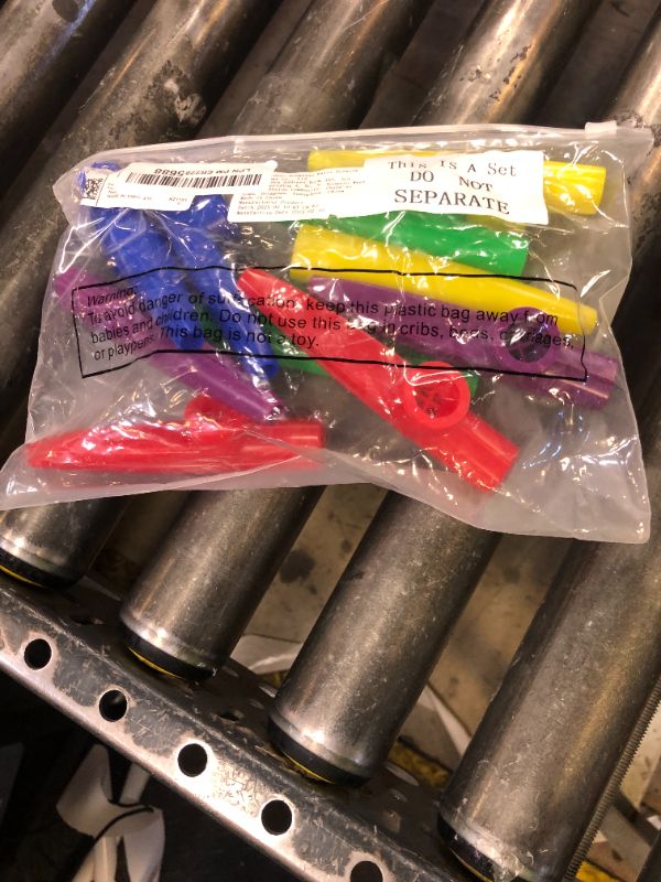 Photo 1 of Plastic Kazoos Musical Instruments with Kazoo Flute Diaphragms for Gift, Prize and Party Favors, 5 Colors (10 Pieces)