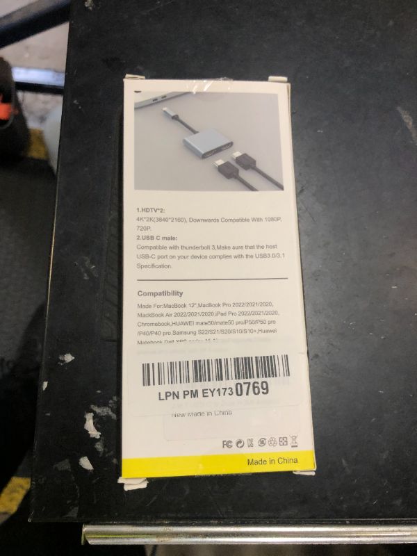 Photo 1 of USB C to Dual HDMI Adapter 4K@60Hz, Type C to HDMI Splitter for Dual Monitors, USB C to Dual HDMI Hub Extended Display for MacBook Air/Pro,Dell XPS,HP,Surface,Chromebook
