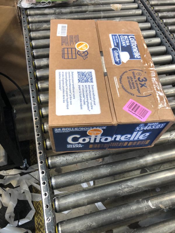 Photo 1 of Cottonelle Ultra Clean Toilet Paper with Active CleaningRipples Texture, Strong Bath Tissue, 24 Family Mega Rolls = 132 Regular Rolls (4 Packs of 6)