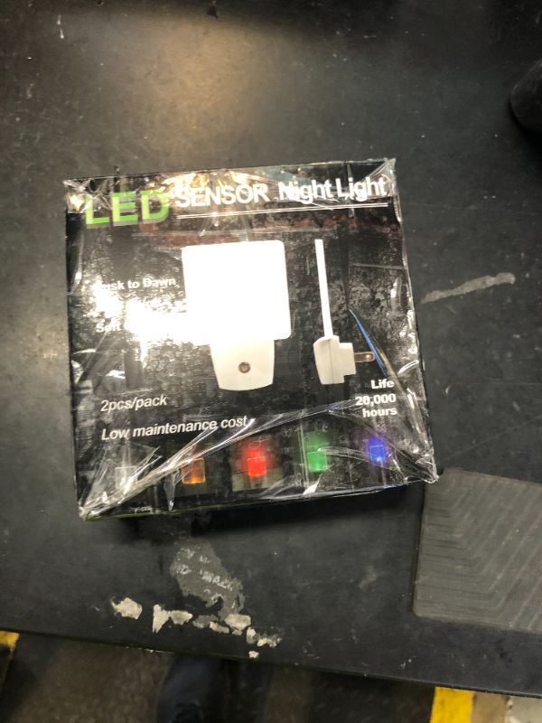 Photo 1 of 2 Pack 0.5W Plug in LED Night Light with Dusk to Dawn Sensor Red