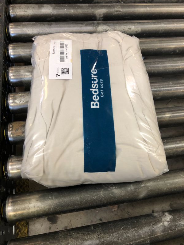 Photo 1 of Bedsure Duvet Cover Queen Size - 3 Pieces Prewashed Cotton-Like Extra Soft Bedding Set, Includes 1 Duvet Cover 90x90 Inches with Zipper Closure & 2 Pillow Shams, Linen, Comforter Not Included
