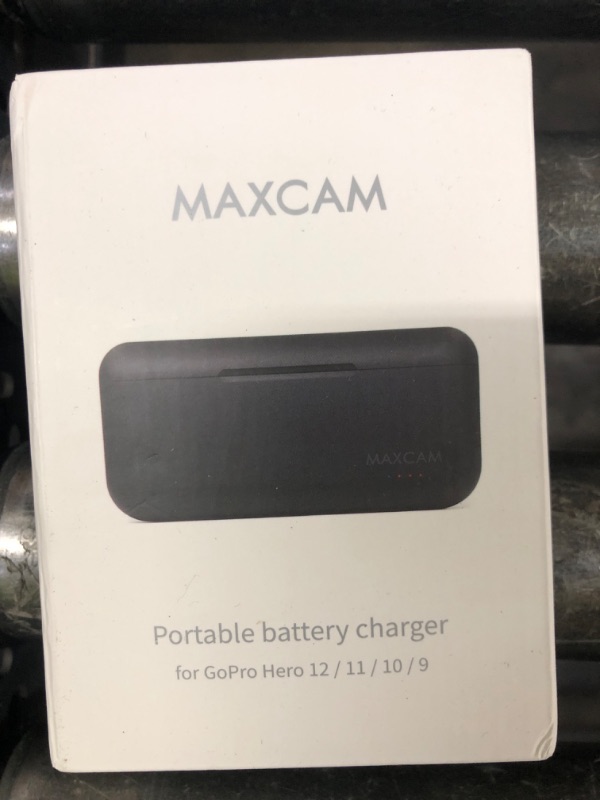 Photo 1 of MAXCAM Power Triple Battery Charger for GoPro HERO12/HERO11/HERO10/HERO9 Enduro Battery Black