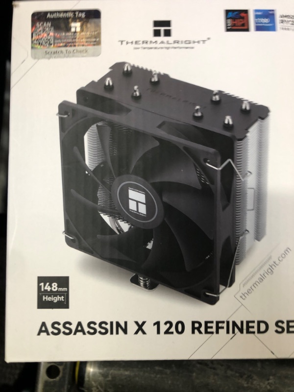 Photo 1 of Thermalright Assassin X120 Refined SE CPU Air Cooler, 4 Heat Pipes, TL-C12C PWM Fan, Aluminium Heatsink Cover, AGHP Technology, for AMD AM4/AM5/Intel LGA 1150/1151/1155/1200/1700/1851(AX120 R SE)