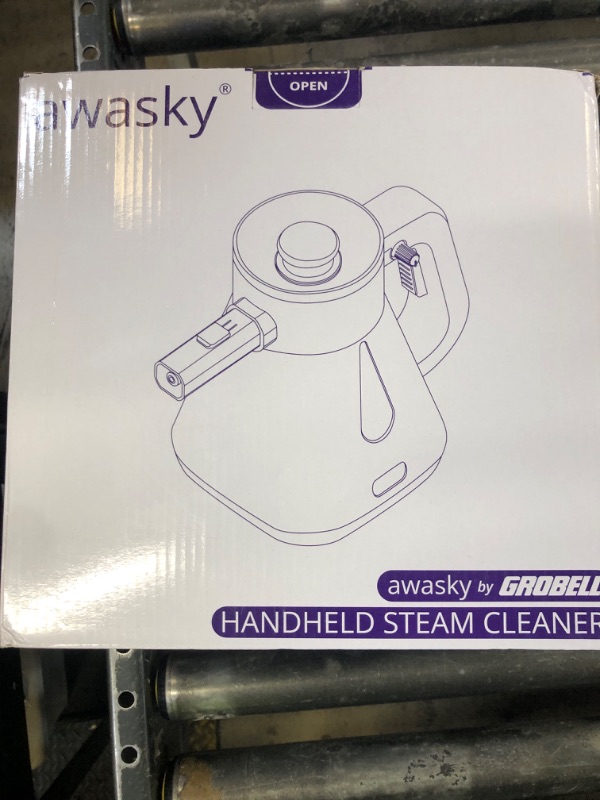 Photo 1 of awasky Steam Cleaner Handheld: 1200W Fast 10-Sec Heat-Up-750mL (25oz) Tank-No Cooling-Refill Anytime-Lockable Steam Trigger-14-Piece Kit Hand Held Steamer for Home Car Grout Tile Cleaning Grey