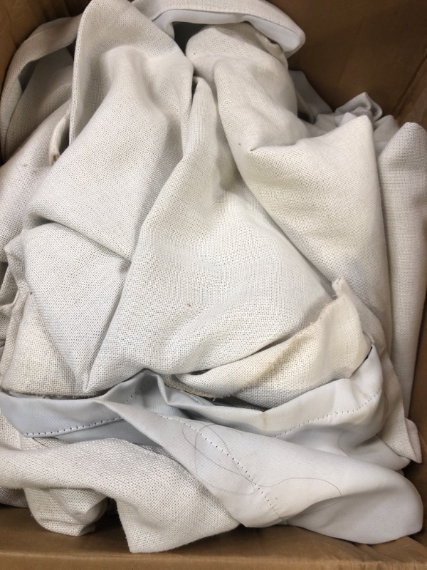 Photo 1 of Viral Curtains with Pinch Pleat Clips & Hooks, Grey Taupe Faux Linen Blackout Curtain for Bedroom 90 Inches Long Heavy Drapes Thermal for Summer Heat Sound Deadening Privacy Windows Burg (40"Wx90"Lx2)