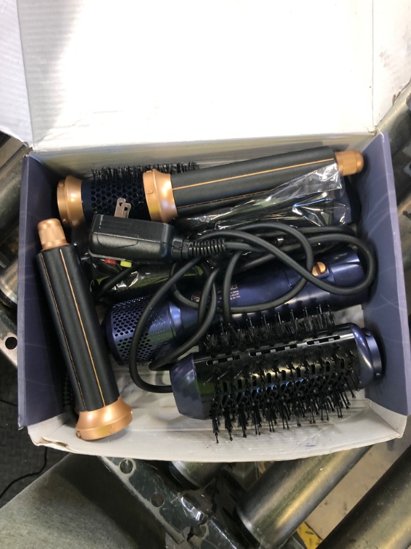 Photo 1 of 6 in ONE Blow Dryer Brush, Curling Wand Hair Styling Tools Set, Ionic Hot Air Hair Dryer, Massage Oval Hair Dryer, Left&Right Hair Curlers