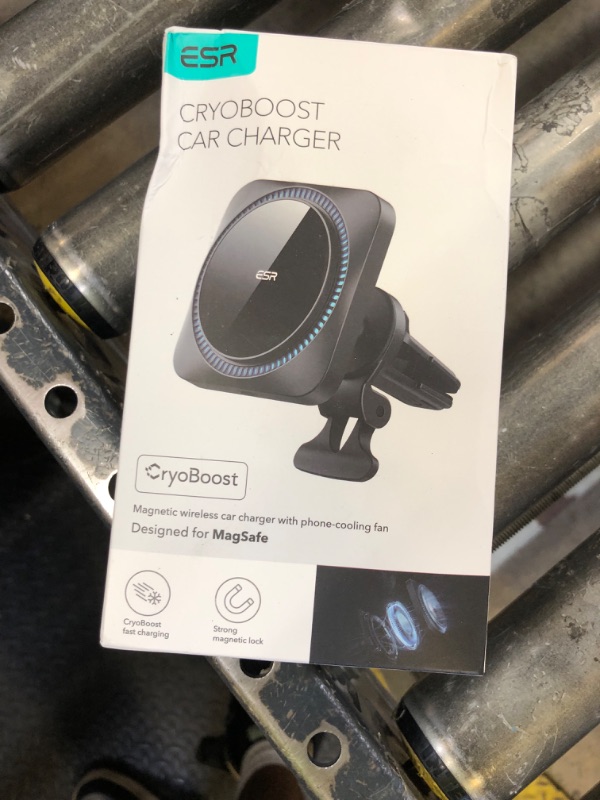 Photo 1 of ESR for MagSafe Car Mount Charger with CryoBoost, Phone Cooling MagSafe Car Charger, Magnetic Wireless Car Charging, Air Vent/Dashboard Car Phone Holder for iPhone 17/16/15/14/13/12,S25, Fast Charging