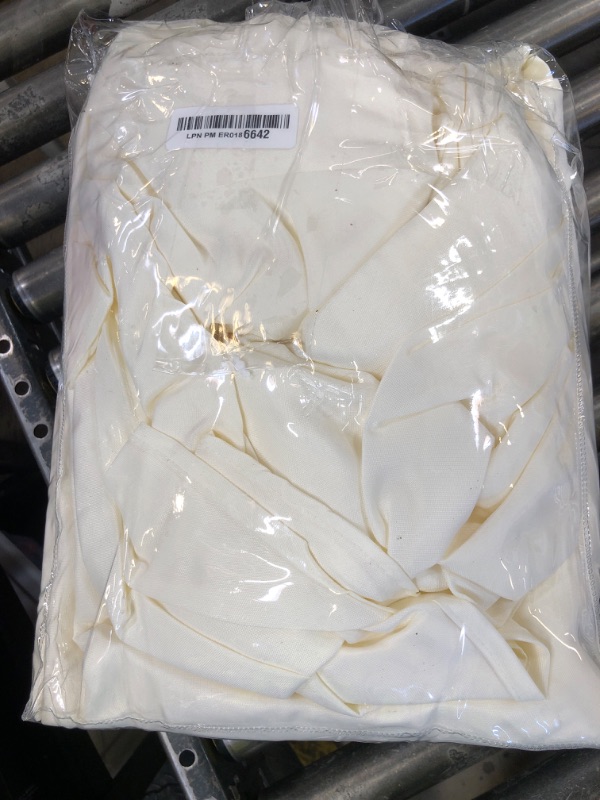 Photo 1 of BRILLMAX 6 Pack Ivory Round Tablecloths 120 Inch - Circle Bulk Linen Polyester Fabric Washable Table Cloth Cover for Wedding Reception Banquet Birthday Party Buffet Restaurant