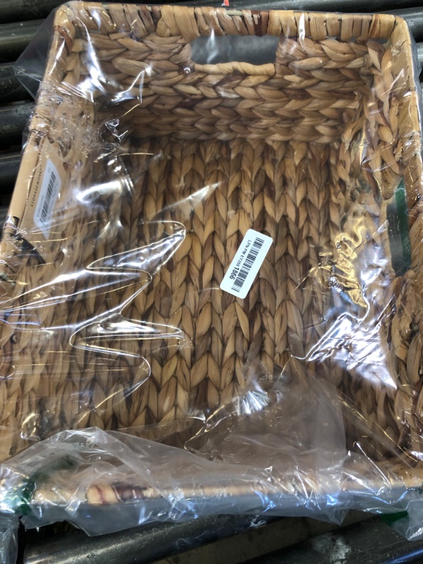 Photo 1 of StorageWorks Extra Large Wicker Baskets for Organizing, Water Hyacinth Storage Basket with Built-in Handles, 1 Pack