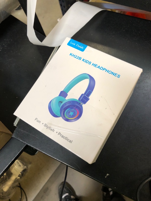 Photo 1 of Link Dream Kids Bluetooth Headphones with Microphone for School On-Ear Headphone Toddler Children Wireless Headphone Headset with LED Lights Compatible with Cellphone/Computer/Tablet/iPad