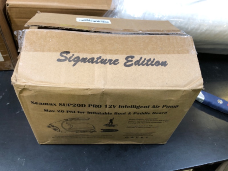 Photo 1 of Seamax SUP20D 20PSI Double Stage Electric Air Pump for Inflatable SUP and Boat, New Version Intelligent Firmware with Built-in Temperature Sensor and Voltage Protection