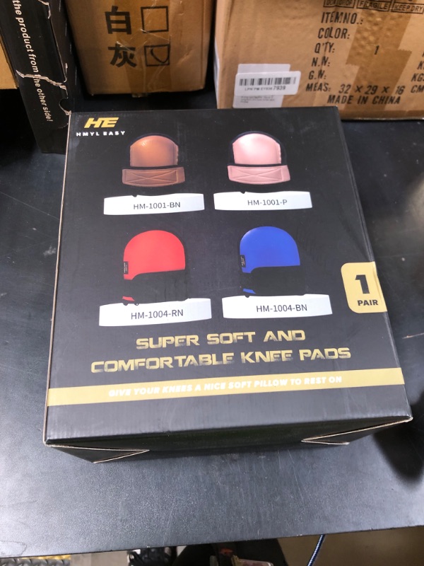 Photo 1 of Super Soft Genuine Leather Knee Pads for Work with Wide Single Non-Slip Strap, Shorts Available, Replaceable Inner Cushion Knee Pads for Construction, Garden, Clean, Floor and Garage ,Black upgraded