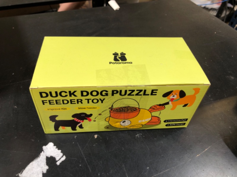 Photo 1 of Potaroma Cat Puzzle Treat Dispenser, Interactive Duck-Shaped Enrichment Toy for Cats and Small Dogs, IQ Training and Exercise 8.6 Inches