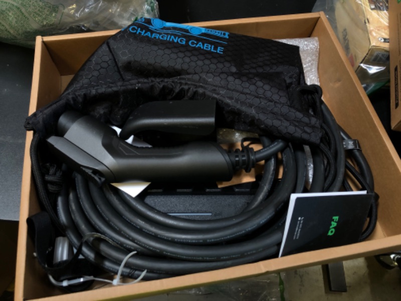 Photo 1 of Morec Level 2 EV Charger ETL Certified, 40A 9.6KW Home Charging Station, Plug-in NEMA 6-50 240V, Portable EV Charger with 25FT Cable for SAE J1772 Cars