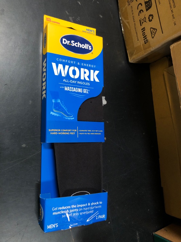 Photo 1 of Dr. Scholl's Work All-Day Superior Comfort Insoles (with) Massaging Gel, Men, 1 Pair, Trim to Fit