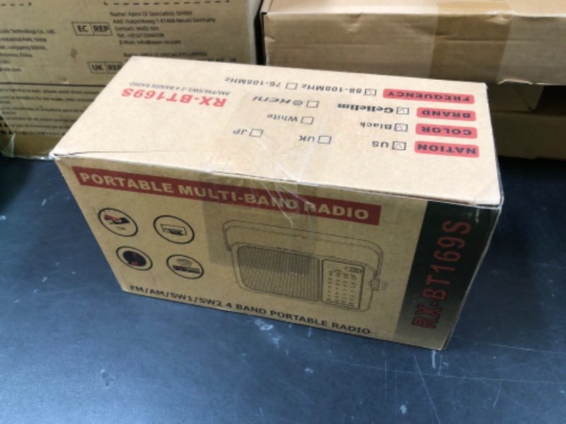 Photo 1 of Gelielim Radio Portable AM FM with Bluetooth Loud Speaker, Radio Plug in Wall or Battery Powered Best Reception for Home or Outdoor, Earphone Jack, Large Dial Easy to Use, Great Gfits for Seniors