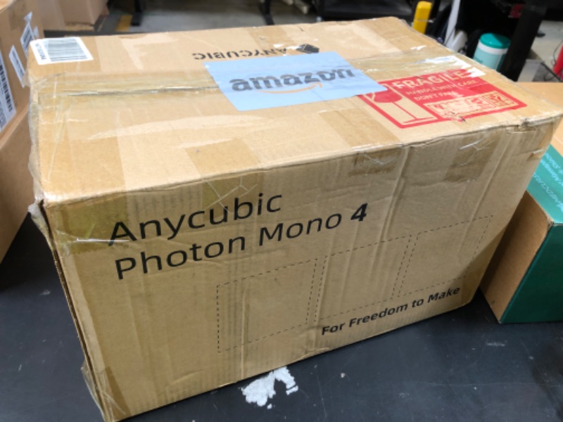 Photo 1 of ANYCUBIC 10K Resin 3D Printer, Photon Mono 4 LCD 3D Printer with 7-inch Mono Screen, Upgraded LighTurbo Matrix and Printing Platform, Printing Size of 6.04''x3.42''x6.49''