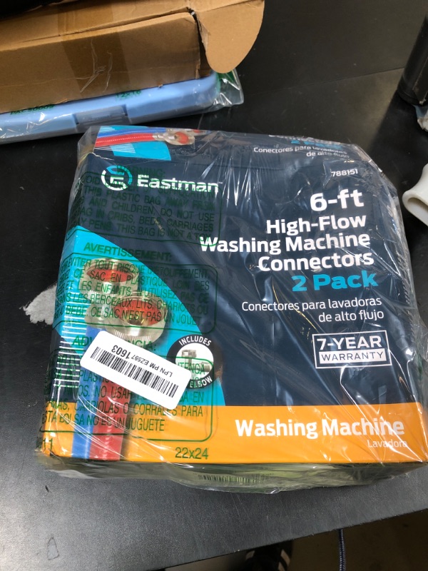 Photo 1 of Cenipar 4FT Rubber Washing Machine Hoses Burst Proof 2 Pack For Hot and Cold Water 3/4" NPT Connection Water Supply Lines Fit for ALL Washing Machine