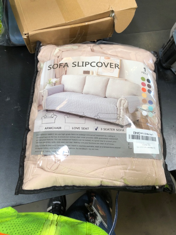 Photo 1 of MAXIJIN Waterproof Couch Cover for Pets Dogs Washable, Quilted Sofa Seat Covers Washable for 3 Cushion Couch, Non-Slip Slipcover Furniture Protector with Side Pockets (Sofa, Beige)