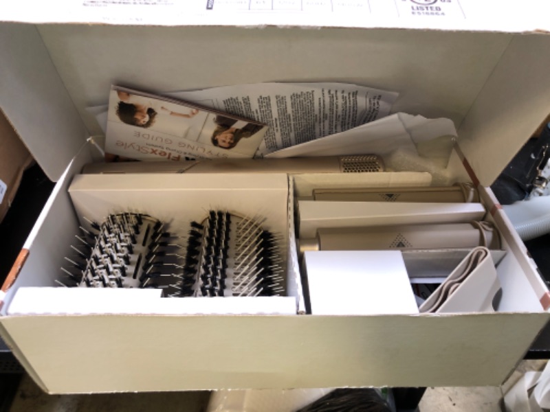 Photo 1 of Shark HD430REF (Refurbished) FlexStyle Air Styling & Drying System, Powerful Hair Dryer Brush & Multi-Styler with Auto-Wrap Curlers, Paddle Brush, Oval Brush, Concentrator Attachment, Stone (Renewed)
