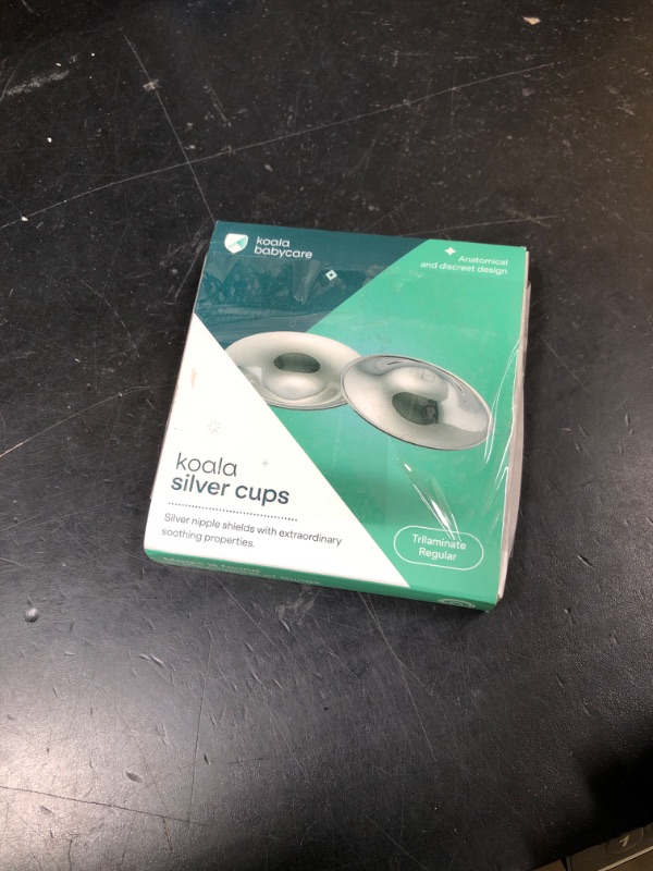 Photo 1 of Koala Babycare The Original Silver Nursing Cups - Nipple Shields for Breastfeeding Newborn - Breastfeeding Essentials - Protect and Soothe - Tri-Laminate Silver - Standard Size