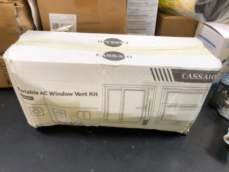 Photo 1 of CASSAIO Portable Air Conditioner Window Kit,Seamless Portable AC Window Vent Kit with 5.9" Universal Exhaust Hose Adapter,Adjustable Window Seal Plates for Sliding Window