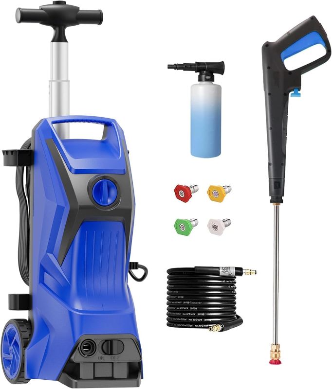 Photo 1 of Pressure Washer Power Washer with 4 Quick Connect Nozzles and Foam Cannon for Cars/Fences/Driveways/Patios