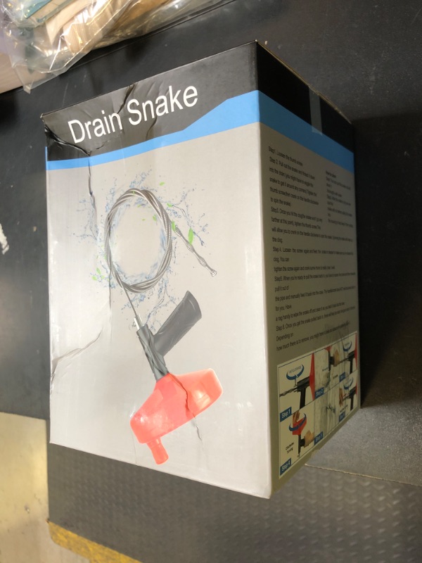 Photo 1 of 33 Feet Drain Snake Auger, Plumbing Snake Drain Hair Clog Removal Tool, Sink Unclogger Drain, Heavy Duty Toilet Snake Auger, Cleaner Tool for Bathroom Kitchen Tub Shower Drain Clog Remover with Gloves
