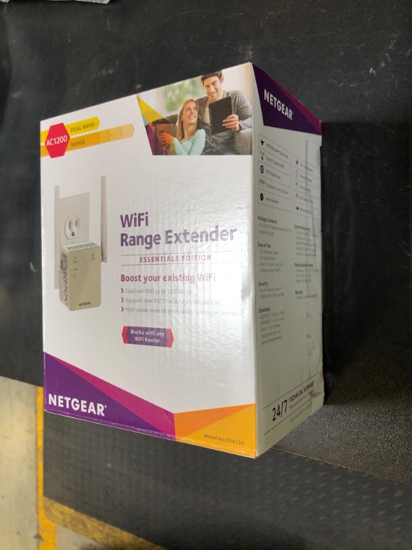 Photo 1 of NETGEAR WiFi Range Extender (EX6120) - Add up to 1,500 sq. ft., 25 Devices - AC1200 Dual Band Wireless Signal Booster & Repeater (Up to 1.2 Gbps Speed), Compact Wall Plug Design – Free Expert Help