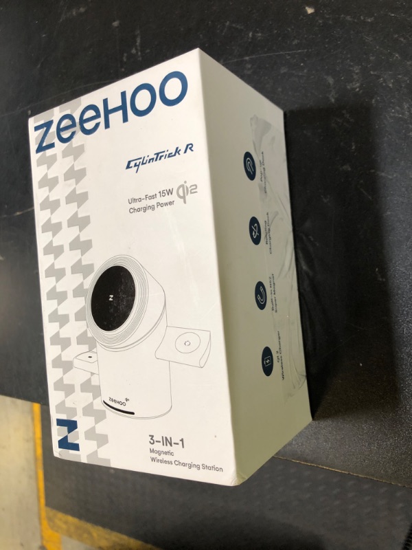 Photo 1 of ZEEHOO 3 in 1 Charging Station for Samsung, Wireless Charger Stand, Qi2 15W Fast Charging for Samsung Galaxy S24 Ultra/S23 Ultra/S22/S21, Galaxy Watch Ultra/7/6/5, Galaxy Buds 2/2 Pro (Black)