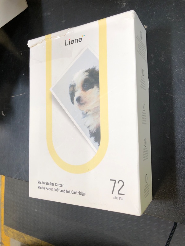 Photo 1 of Liene Photo Paper & Cartridge, 2 Ink Cartridge Refill & 72 sheets photo papers, 4x6", Dye Sublimation, Water & Oxidation-Proof, Compatible w/Liene PixCut S1 Photo Sticker Printer and Cutter