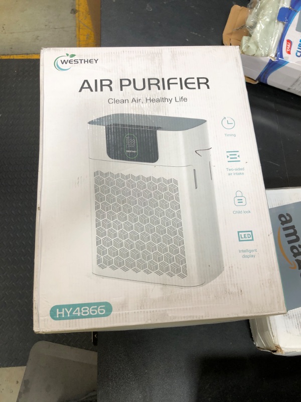 Photo 1 of WESTHEY Air Purifiers for Home up to 1650 ft², H13 True HEPA Air Purifier for Bedroom with Air Quality Monitor, Air Cleaner for Smoke Dust Dander Wildfire