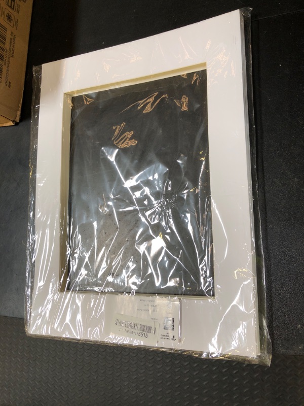 Photo 1 of 15 Pack 12x16 White Picture Mats, Frame Mattes for 9x12 Pictures Display Photo Frame Mat Core Bevel Cut Mat Board Show Kit for Photos, Prints, Artworks