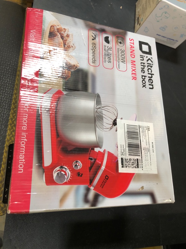 Photo 1 of Kitchen in the box Stand Mixer,3.2Qt Small Electric Food Mixer,6 Speeds Portable Lightweight Kitchen Mixer for Daily Use with Egg Whisk,Dough Hook,Flat Beater (Yellow)