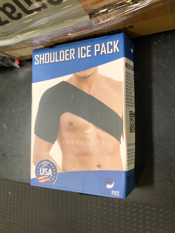 Photo 1 of Fittest Pro Shoulder Ice Pack Wrap, HSA or FSA Eligible, Reusable Cold Therapy Wrap for Tendonitis, Swelling, Rotator Cuff, and Recovery - Shoulder Brace Compression Sleeve
