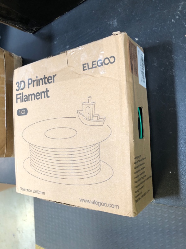 Photo 1 of ELEGOO PETG Filament 1.75mm Green 1KG, 3D Printer Filament Dimensional Accuracy +/- 0.02 mm, 1kg Spool(2.2lbs) Fits for Most FDM 3D Printers