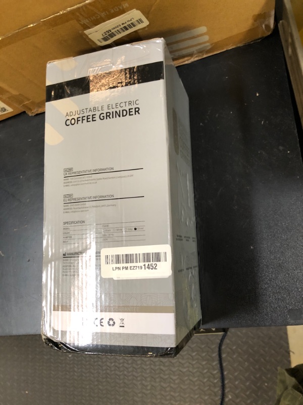 Photo 1 of SHARDOR Adjustable Coffee Grinder Electric, Herb, Spice, Coffee Bean,Espresso Grinder with 2 Removable Stainless Steel Wet and Dry Bowl, Silver