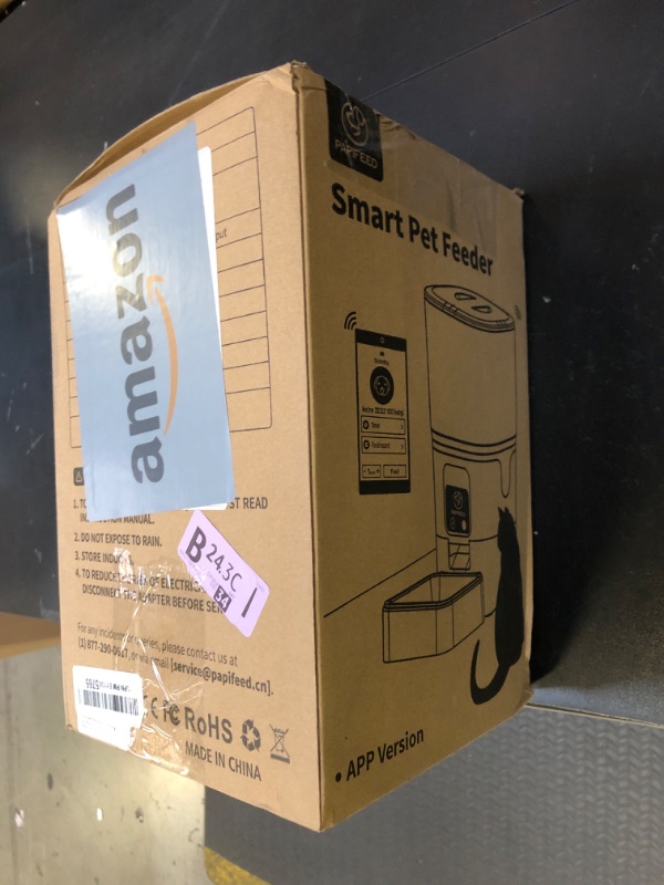 Photo 1 of PAPIFEED Smart Automatic Cat Feeders: WiFi Pet Feeder with APP Control for Remote Feeding, Detachable for Easy Clean, Automatic Cat Food Dispenser with Alexa,1-10 Meals Per Day for Dog (6L/25Cup)