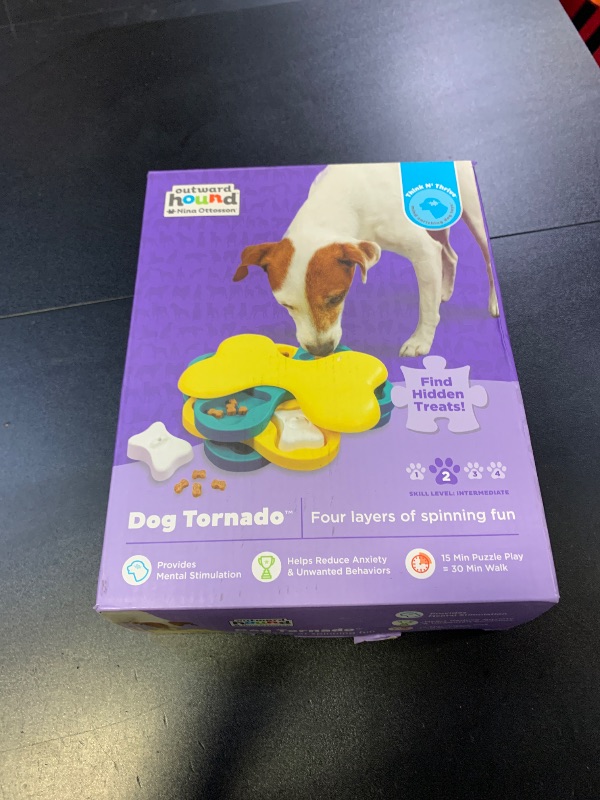 Photo 1 of Outward Hound by Nina Ottosson Dog Tornado Treat Puzzle Dog Toy, Level 2 Intermediate, Blue