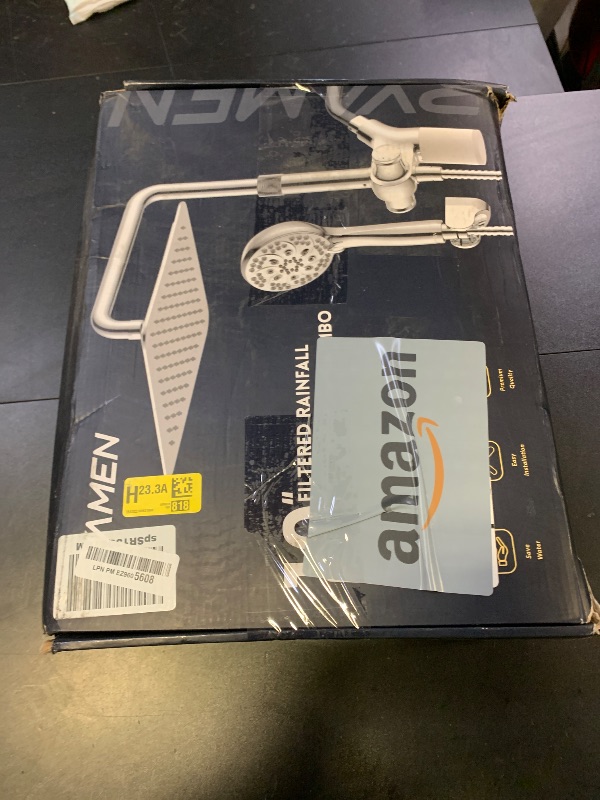 Photo 1 of Ryamen Upgraded Dual Shower Heads Combo, 10 inch Filtered Shower Head with Handheld, 3-Way Rain Shower Head with Filters, 7 Settings Handheld Spray, High Pressure, Height Adjustable (Silver)