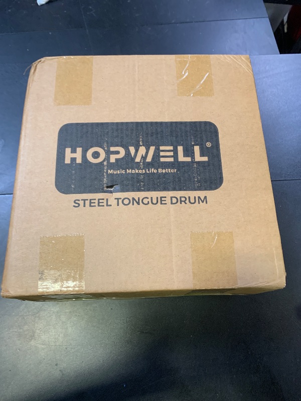 Photo 1 of HOPWELL Steel Tongue Drum - 15 Note 12 Inch Tongue Drums - Percussion Instruments - Hand Pan Drum with Music Book, Drum Mallets and Carry Bag, D Major, Navy Blue