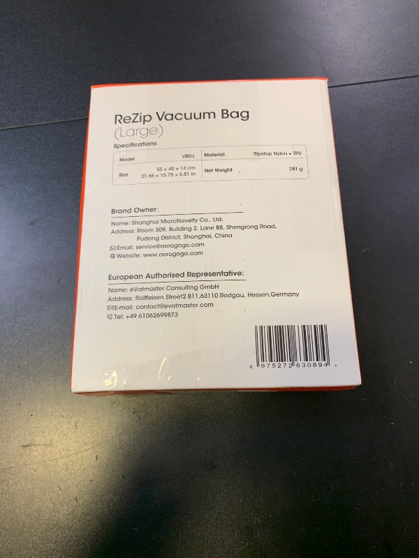 Photo 1 of Aerogogo ReZip Vacuum Bags for Travel Luggage Reusable Compression Bags Vacuum Seal Packing cube for Cloth Packing (Large-No pump?