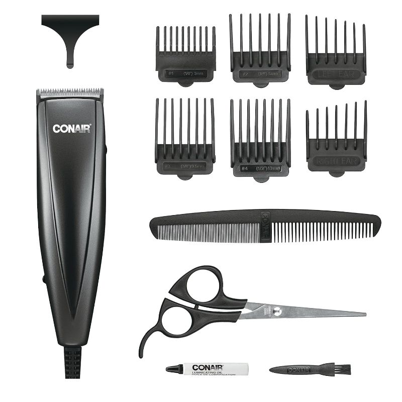 Photo 1 of ConairMAN Simple Cut, Hair Clippers for Men, 12-piece Home Hair Cutting Kit