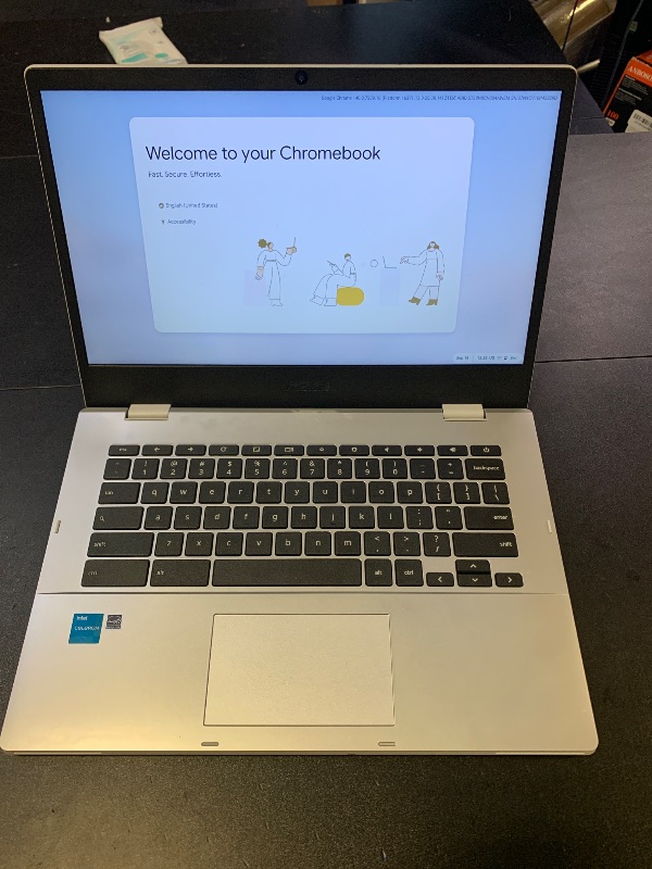Photo 1 of ASUS Chromebook CX1, 14" FHD, Intel® Celeron N4500 Processor, 64GB Storage, 4GB RAM, ChromeOS, Transparent Silver, CX1400CKA-AS44F