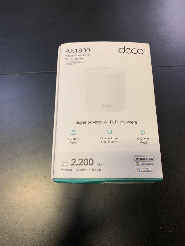 Photo 1 of TP-Link Deco WiFi 6 Mesh WiFi System(Deco X20) - Covers up to 2200 Sq.Ft, Replaces Wireless Internet Routers and Extenders, 1-Pack