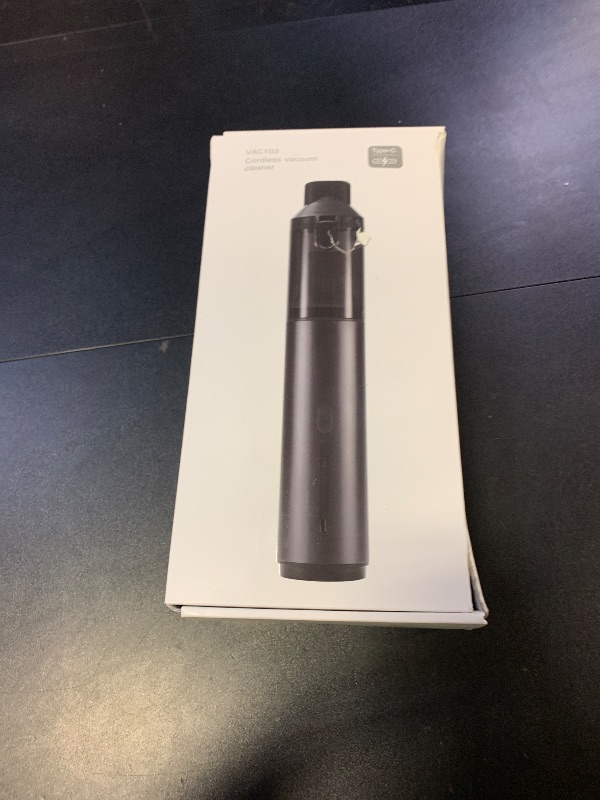Photo 1 of Car Vacuum Portable Cordless Handheld Vacuum Cleaner 4-in-1 Mini Cordless Vacuum with 2 Suction Modes and 16800pa Suction Power Blowing & Inflating 2 Modes Handheld Vacuum for Car, Desk, Keyboards