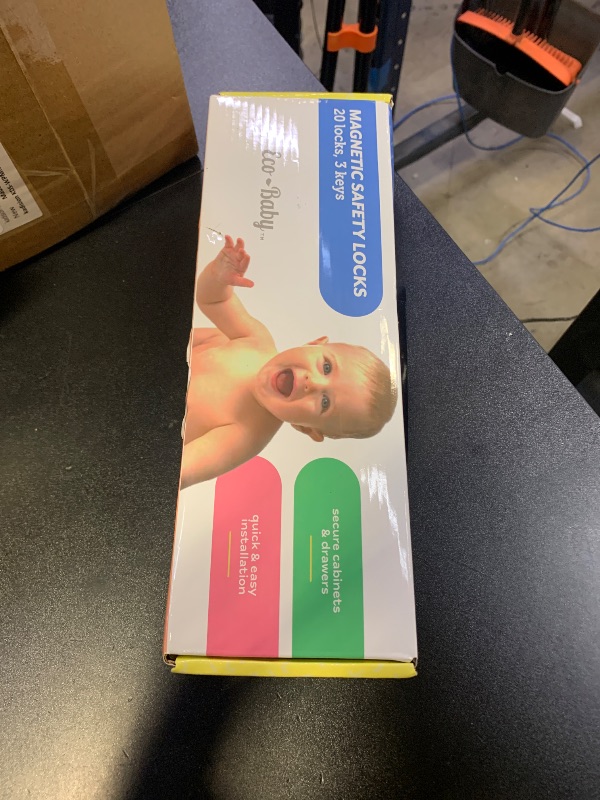 Photo 1 of Eco-Baby Magnetic Cabinet Locks for Babies - Keyless, White, 20 Pack and 3 Keys