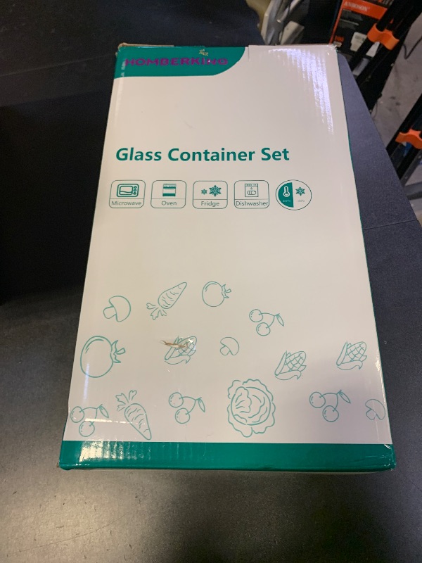 Photo 1 of HOMBERKING 10 Pack Glass Meal Prep Containers with Locking Lids, Glass Food Storage Containers Set, Airtight Glass Lunch Bento Boxes, BPA-Free & Leak Proof, 36oz & 14oz, Freezer, Oven, Black