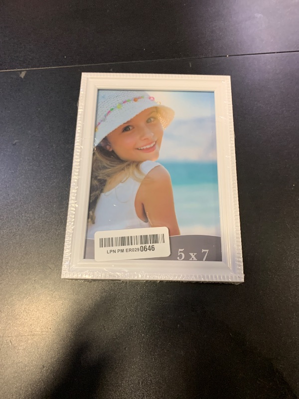 Photo 1 of Icona Bay - 5x7 White Picture Frame - Beautifully Detailed Molding - Contemporary Picture Frame - Wall Mount or Table Top - Inspirations Collection